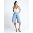 thumbnail image 2 of Devil Wears Prada Scoop Collection Women's and Women's Plus Denim Pleated Culottes, Sizes 0-26W, 2 of 5