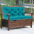 thumbnail image 7 of Porch Swing Cushions with Backrest, 2-3 Seater Waterproof Bench Pad Cushions, Thicken 4" Outdoor Swing Cushions, for Outdoor Patio Garden Furniture (40x60in, Lake Blue), 7 of 7