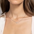 thumbnail image 2 of fuzhong-14K Collier Pendentif Rond en Opale Blanche Plaqué Or Blanc pour Femmes (Rond, Blanc), 2 of 4