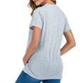 thumbnail image 4 of gakvbuo Funny Maternity Shirts For Pregnant Women Plus Size Maternity Tops Ladies Fashion Solid Color Print Short Sleeve Pregnant Woman Casual Clothe Top, 4 of 5