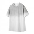 thumbnail image 4 of Stamzod Men's T-Shirts Fashion Vintage Washed Gradient Round Neck Tee Shirts Mens Loose Casual Short Sleeve Oversized Shirt White M, 4 of 5