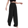 thumbnail image 4 of Pantalones Palazzo FUNYYZO de cintura ancha y cintura alta para mujer, 4 of 6