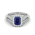 thumbnail image 2 of 7X5 MM Octagon Shape Lapis 925 Sterling Silver Solitaire Split Shank Valentines Day Gifts Ring, 2 of 3