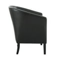 thumbnail image 4 of Linon Simon Upholstered Club Chair High Arms Deep Seat in Black Faux Leather, 4 of 9