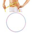 thumbnail image 4 of Anillo Hula Esponja de acero inoxidable desmontable que aprieta rápidamente el aro con peso para el vientre para hacer ejercicio deportivo, jugar, 6 secciones, azul y rosa, 4 of 10