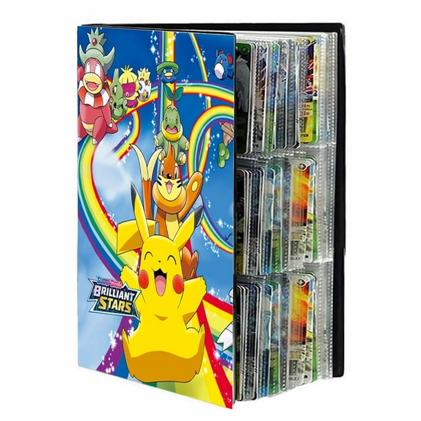 Álbum de cartas de Pokémon, carpeta de colección de 9 bolsillos, libro de Pokemon, 540 tarjetas, mapa de Pokémon, Charizard, Pikachu, soporte cargado de lista Fivean unisex