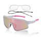 thumbnail image 1 of 1 juego de gafas de montar para motocicleta, anti-reflejo, Tri-Acetyl Cellulos, UV400, gafas para hombres y mujeres, lente rosa, marco blanco y rosa, 1 of 6