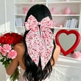 thumbnail image 3 of Vadktai Hair Bows for Women, Big Ribbon Bows for Hair, Long Tail Bow Hair Clips, Cute Hair Barrettes, Hair Accessories for Girls, Valentine, 3 of 4