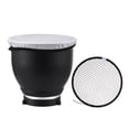 thumbnail image 1 of 7 Inch Bowens Mount Beauty Dish Standar Reflector Diffuser Lamp Shade Dish with 60°Honeycomb Grid & Diffuser Sock for Bowens Mount Studio Strobe Flash Light Speedlite, 1 of 5