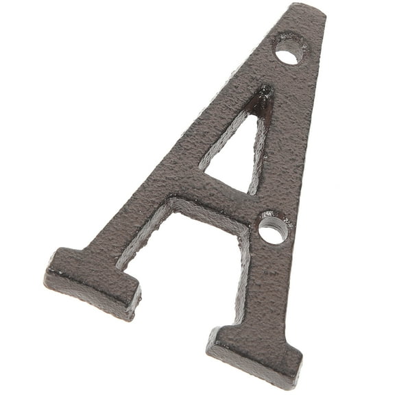 Raindrops Black Iron House Letter A for Door Word Decorative Cast Iron Address Sign Solid and Durable