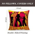 thumbnail image 2 of LALILO Throw Pillow Covers Afro Soul Disco Afro Retro Girl Fashion Night Cushion Cover 18" x 18", 2 Pack, 2 of 6