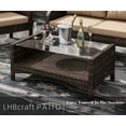 thumbnail image 3 of LHBCraft 4-Piece Patio Furniture Set Outdoor Rattan Wicker Sofa Set with Cushions & Coffee Table, Conversation Sofa Set with Tempered Glass Table Top and Storage Shelf, 3 of 6