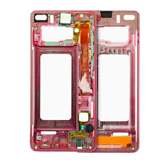 Replacement Mid-Frame Housing Compatible For Samsung Galaxy S10 (With Small Parts) (Cardinal Red)