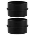 thumbnail image 1 of Raindrops 2Pcs Straight Black Plastic Air Ducting Connector For Conditioning Duct Extended Air Duct Connection, 1 of 8