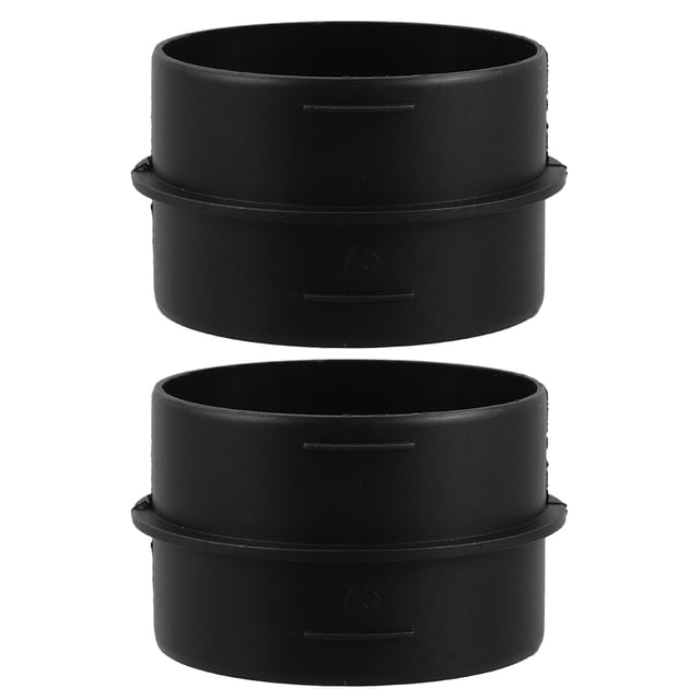 Raindrops 2Pcs Straight Black Plastic Air Ducting Connector For Conditioning Duct Extended Air Duct Connection