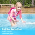 Gogokids Swim Vest, Toddler Life Jacket, Buoyancy Swimwear, Red, S (13