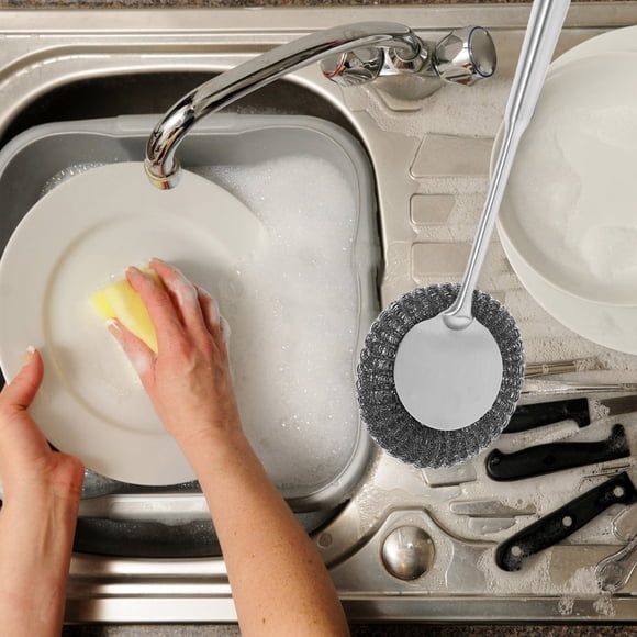FENGGUIQU Cepillo Para Cocina De Acero Inoxidable Antideslizante Para Limpieza Sin Rayas