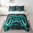 thumbnail image 2 of Castle Fairy Children Hexagon Gamer Bedding Comforter Set,Video Game King Bedding Sets, 2 of 8
