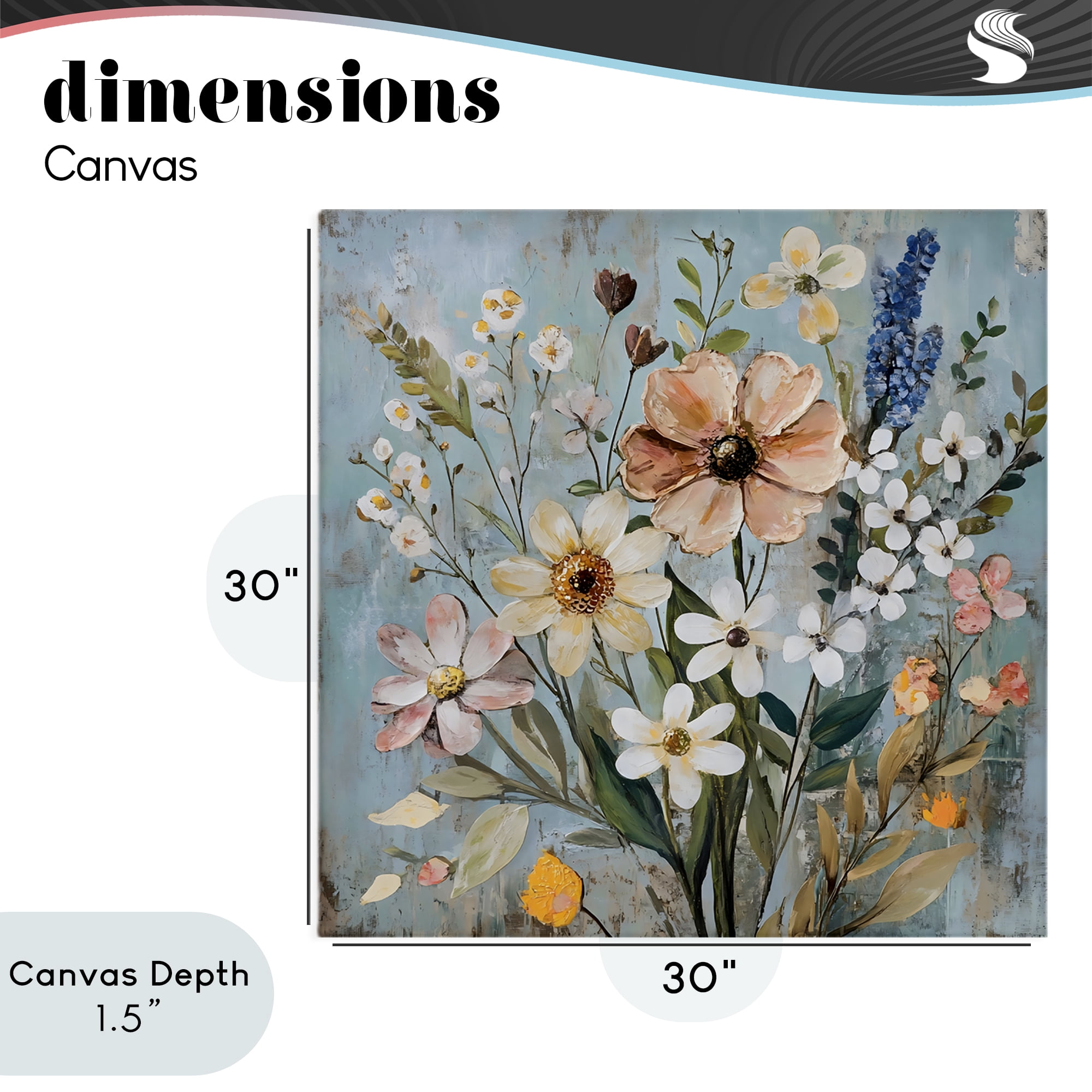 Stupell Industries Wildflower Mix Spring Bouquet Canvas Wall Art, design by Creative Studio