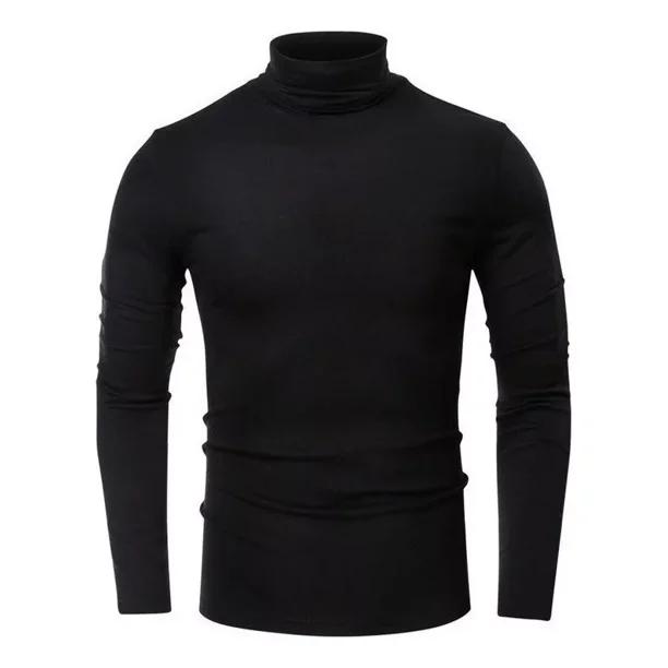 W Playera Hombre Camisa Casual Cuello Tortuga Manga Larga Bodega