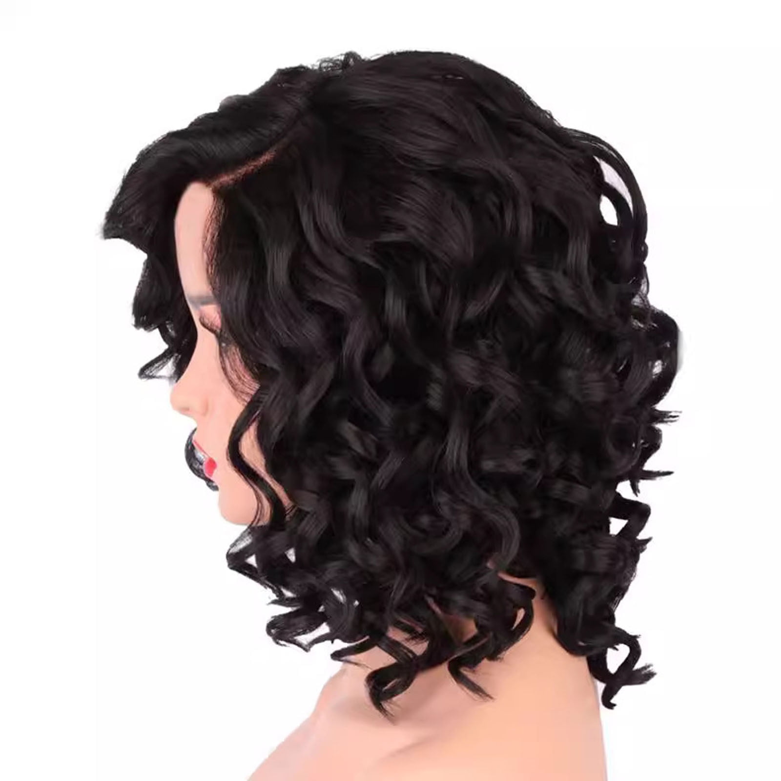 Herunwer Short Hair Wigs 1Wavy with Flat Bangs Synthetic Wig for Women Natural As Real Hair – Soft & Smooth