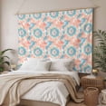 thumbnail image 3 of Teal Orange Small Tapestry for Bedroom Wall Hanging Tapestry,Modern Tie Dyeing Contemporary Abstract Art Ceiling Backdrop Tapestries Poster Blanket Wall Decor for Teens Room Living Room 23" x 28", 3 of 8