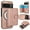 Rosegold, variant on Detachable Cards Holder Case for Google Pixel 9 / 9 Pro, RFID Blocking 2 In 1 Wallet PU Leather Case with Stand Compatible with Magsafe Shockproof Cover for Google Pixel 9 / 9 Pro, Black