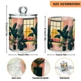 thumbnail image 5 of Yayeee 2 Pack Qtip Holder Bathroom Cotton Swab Canister with Lid Clear Dispenser Set, Pink Sunset, 5 of 6