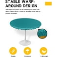 thumbnail image 2 of Round Table Cover 36-44 Inch, Waterproof Reusable Table Cloth Round Fitted Vinyl Tablecloth with Elastic Edged for Parties Outdoors, Aqua Turquoise Solid Color, 2 of 6