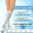 thumbnail image 4 of 6 Pairs Men's Diabetic Over The Calf CREW SOCKS ”circulatory Health ~OTC~Knee High" NEW ( White; Socks Size 10-13), 4 of 5