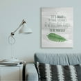 thumbnail image 2 of Stupell Industries Motivational Okay to Make Mistakes Green Leaf Canvas Wall Art by Kim Allen, 2 of 6