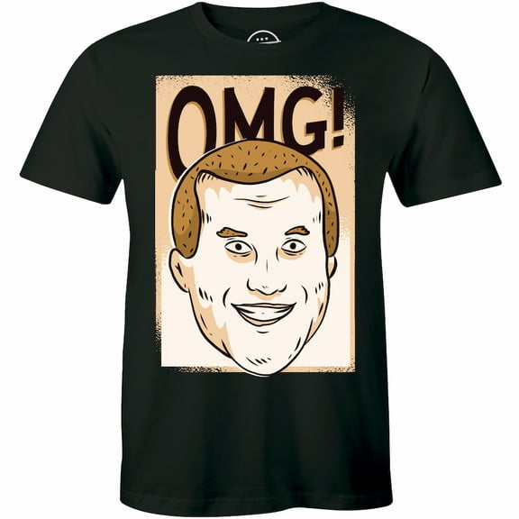 Omg Men's funny Cool Face Cartoon Printed Short Sleeve Crew Neck T-Shirt