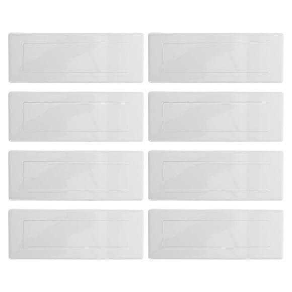 BESTYASH 8Pcs White Blank Cover Plate Plastic Electrical Outlet Guard for Home Wall Cable Entry
