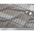 thumbnail image 2 of Soimoi Moss Georgette Fabric Window Pane Check Printed Craft Fabric by The Yard 42 Inch Wide, 2 of 3