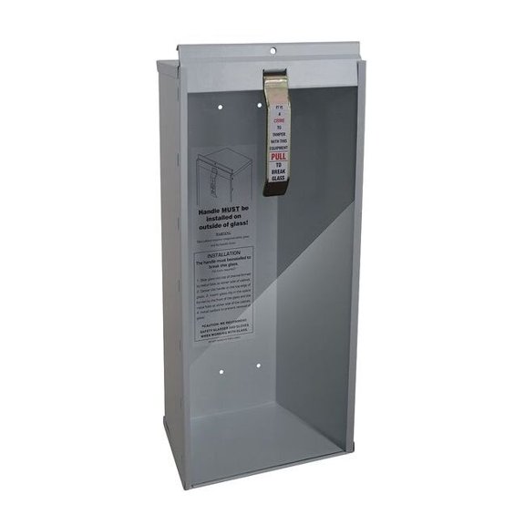 Fire Extinguisher Cabinet, Surface Mount, 20 7/8 in Height, 10 lb