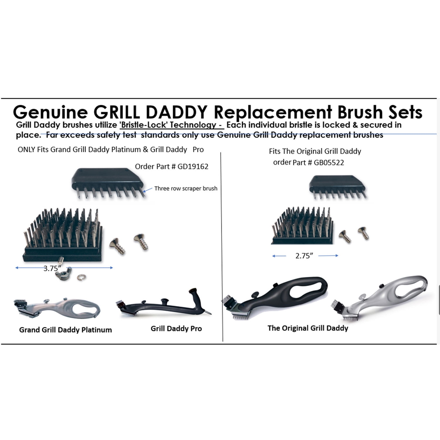 Buy Grill Daddy Safety-Clean Pro Steam Cleaning Grill Brush