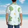 thumbnail image 6 of Kll Men'S Hawaiian Shirt Short Sleeve Button Down Beach Shirts-Kawaii Frogs, 6 of 8