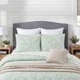 thumbnail image 2 of Mainstays Botanical Floral Stitched Pillow Sham, King, Light Green, 1 Pack, 2 of 9