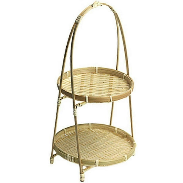 Bamboo Weaving Wicker Baskets Dish Handmade Home Decoration Storage Fruit Bread Food for Kitchen Org