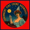 thumbnail image 2 of Retrolabel 26x26 White Modern Wood Framed Museum Art Print Titled - Camembert fine creme Normande, 2 of 4
