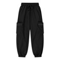 thumbnail image 4 of HAOTAGS Teen Boys Outdoor Hiking Pants 5-14Years Quick Dry Lightweight Cargo Pants Black Size 11 Years, 4 of 7