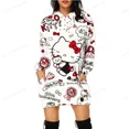 thumbnail image 5 of Sudadera con capucha de gran tamaño con estampado de otoño 2024, sudaderas con capucha casuales para mujer, sudadera HELLO KITTY, sudadera holgada informal de marca urbana, 5 of 5