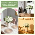 thumbnail image 4 of White Artificial Roses 50Pcs, Real Touch Ivory White Fake Foam Flowers with Stems & Leaves, Pure Lifelike Roses for Bridal Wedding, Baby Shower, Minimalist Home & Farmhouse Table Decor, 4 of 9