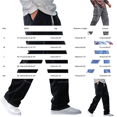 thumbnail image 3 of Migroa Mens Baggy Jeans Elastic Waist Denim Casual Loose Fit Wide Leg Cargo Pants with Drawstring Streetwear Pants Grey 2Xl, 3 of 9