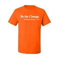 thumbnail image 2 of Inspirational Quote Be the Change by Mahatma Gandhi 1913 Men's Graphic T-Shirt, Orange, Medium, 2 of 3
