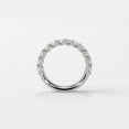 thumbnail image 3 of 14k White Gold Plated Moissanite Wedding Ring for Women Classic Round Cut Shared Prong Eternity Band, 3 of 4