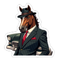 thumbnail image 4 of KUIZAP Waterproof Horse Stickers Vinyl Noir Stickers Stylish Decal Unique Stickers for Notebooks Laptops Suitcases, 4 of 5