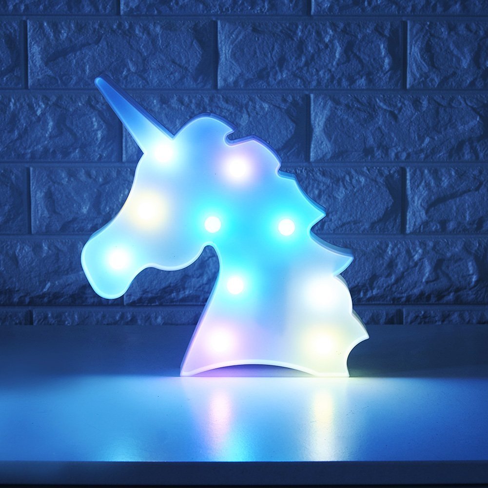 Colorful Unicorn Light,Changeable Night Lights Battery Operated Decorative Marquee Signs Rainbow LED Lamp Wall Decoration for Living Room,Bedroom ,Home, Christmas Kids Toys - image 1 of 7