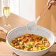 thumbnail image 4 of Juego de Utensilios de Cocina de Silicona Blanca con Mangos de Madera, Cuchara Espátula Antiadherente, Cucharón para Sopa, Pala para Saltear, Pinzas de 9 Pulgadas, Cubo de Almacenamiento Giratorio,, 4 of 5