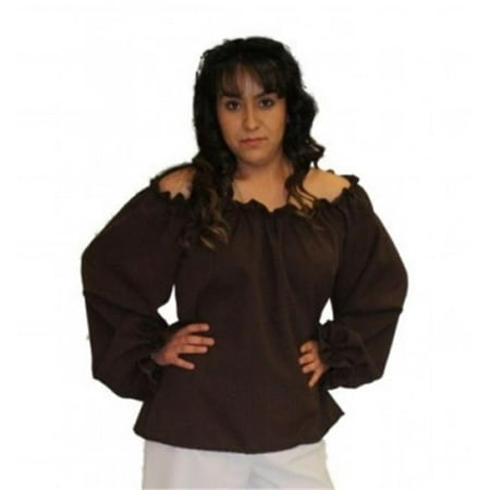 Alexander Costume 14-190-BR Carribean Blouse Costume, Brown